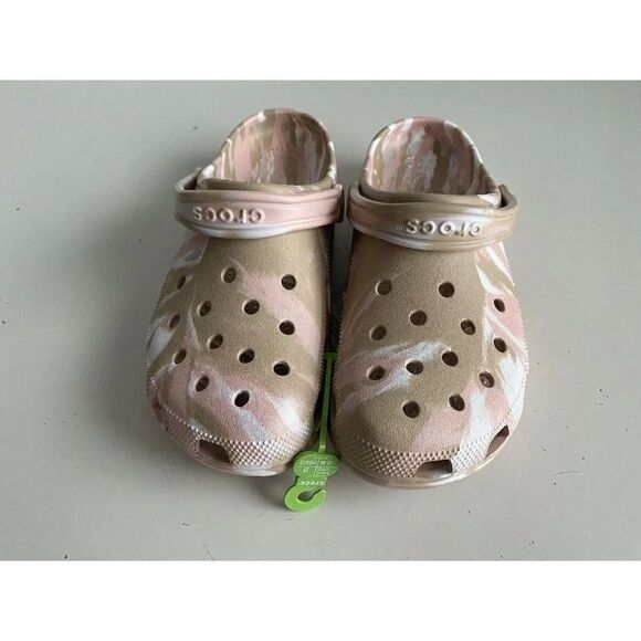 Crocs Classic Marbled Tie Dye Clogs Unisex Men’s Sz 10 Women’s 12 Chai Pink NEW - Picture 2 of 9